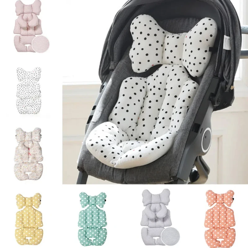 

Breathable Baby Stroller Pad Thickened Car Seat & High Chair Cushion Soft Cotton Pram Liner for All-Season Infant Comfort
