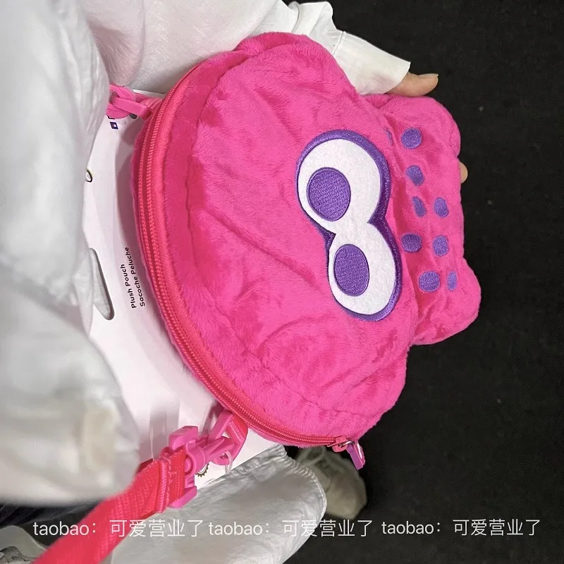 

Japan game Splatoon Jet Fighters 3 peripheral hori squid plush bag crossbody bag organizer fluffy cute gift Exquisite items