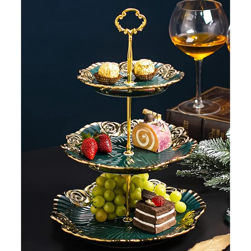 حامل كعكة أنيق على شكل برج حامل عرض كب كيك، أطباق المقبلات القابلة للإزالة، صينية تقديم تحمل باسك اللذيذة