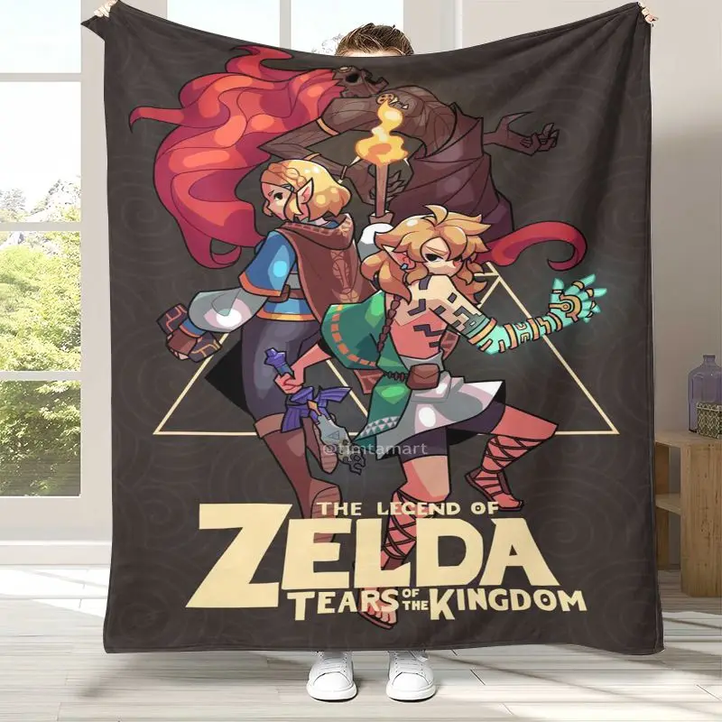 Vintage Game Z-Zelda Hylian Crest Link Soft Flannel Throw Blanket,Cozy Blanket for Bed,Sofa,Living Room,Camping,Home Decor,Gift