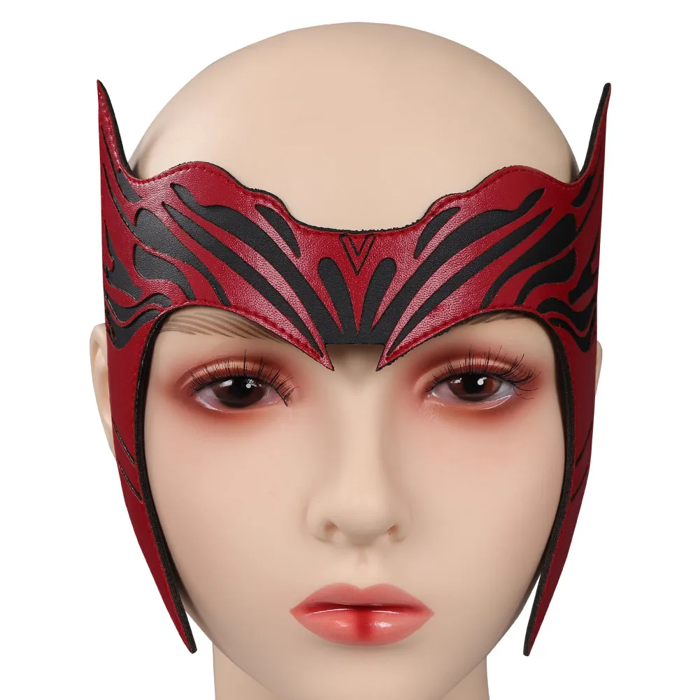 Donne Scarlet Witch Cosplay Fantasy Mask Cosplay accessori per costumi film femminile Superhero Wanda Roleplay Fantasia abiti puntelli