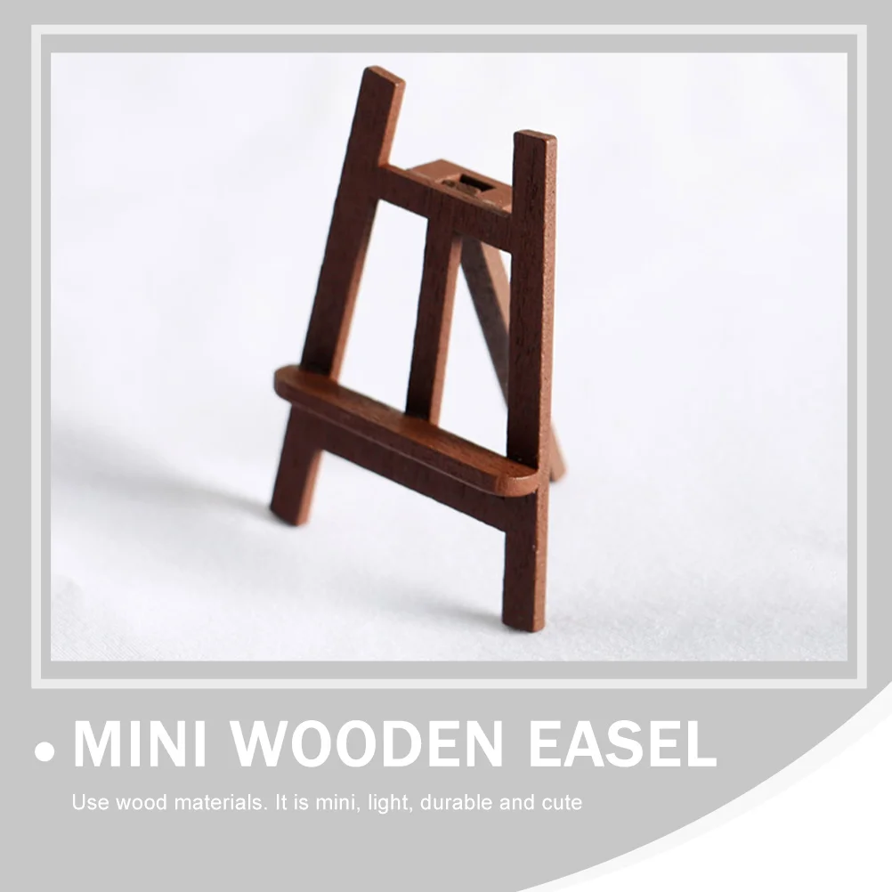 5-teiliges Mini-Staffelei-Modell, Miniatur-Tafel-Ornament, Holzdekor, Szene, Zubehör für Kinder