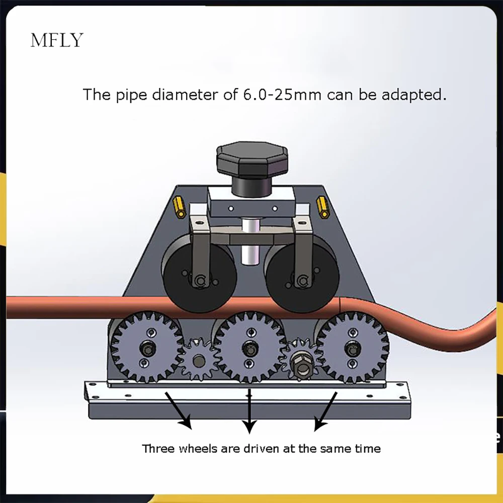 

9-Roll Pipe Straightening & Bending Correction Tool Manual Tube Straightener Tool for 6-25MM Copper & Aluminum Pipes