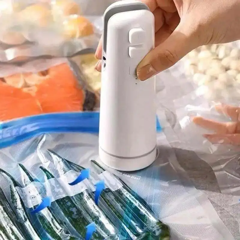 

Mini Vacuum Food Sealers Handheld Snacks Packer Hand Press Plastic Bag Sealing Clips Moisture-proof Sealing Tools