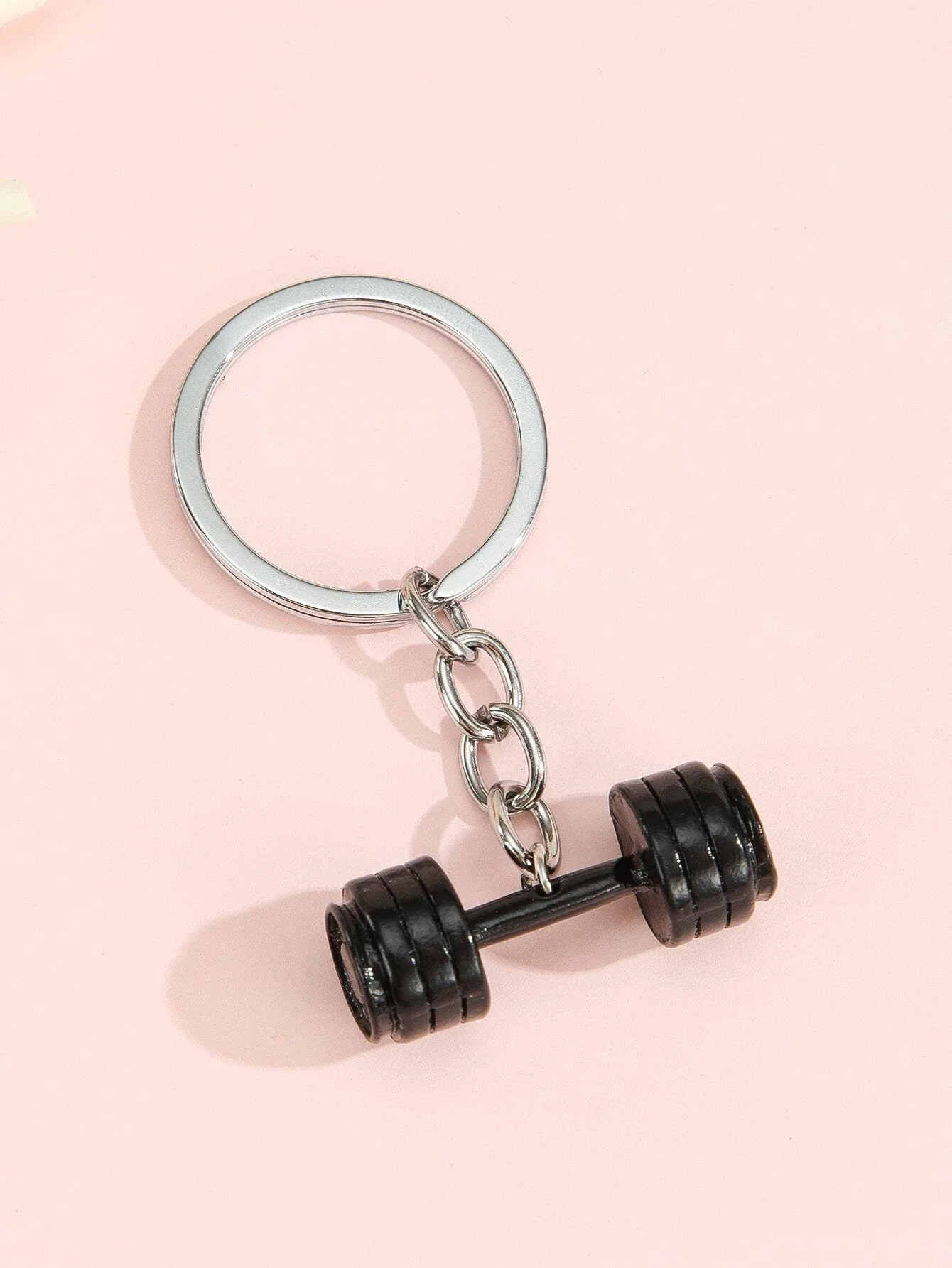 Dumbbell Charm Keychain Casual