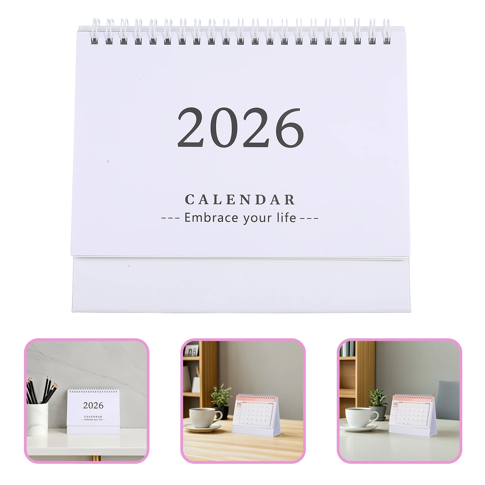 2026 Mini Desk 2025-2026 Foldable Stand Up Desktop Small Monthly Planner For Office Home Paper Thick 18 Month Planner
