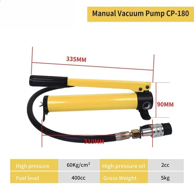 Hydraulic Pump CP-180 Hand Operated Pump Hydraulic Hand Manual Pump for Connecting Crimping Head Portable