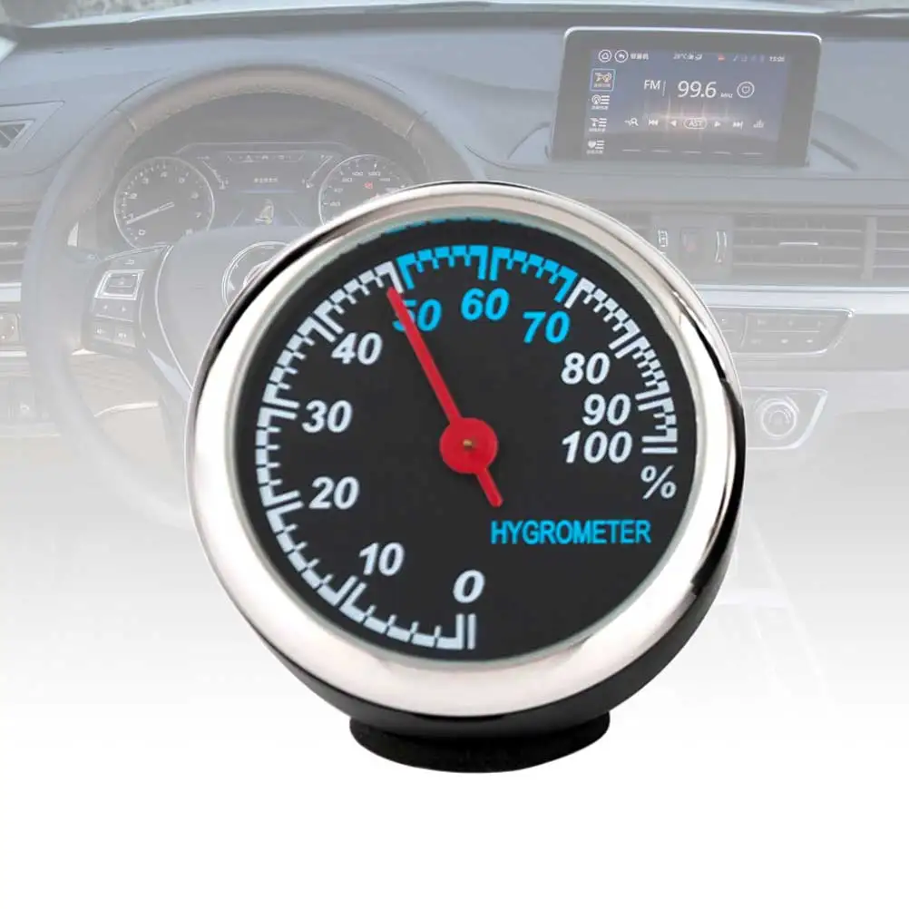 

Mechanical Humidity Meter Car Dashboard Decorations Luminous Hygrometer Automotive Supplies Waterproof Corrosion Resistant Easy