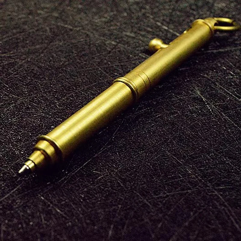 1PC Brass EDC Signature Pen With Writing Multi-functional Portable Pen Ball Point Pen