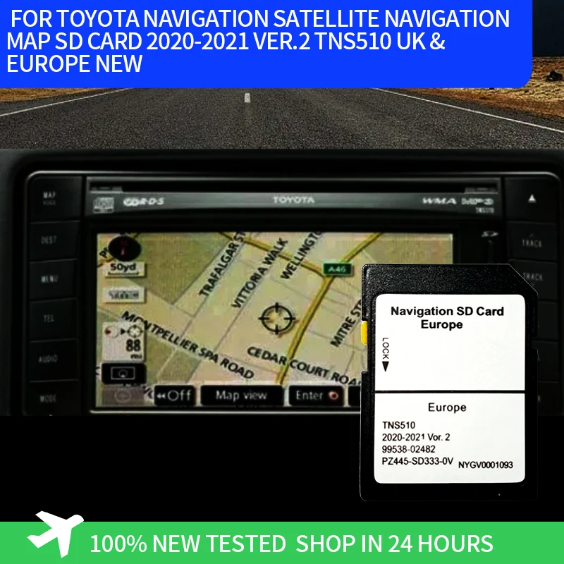 FOR Toyota SD Card Navigation Sat Nav Map 2020-2021 Ver.2 for TNS510 GPS SD Card UK & EUROPE NEW