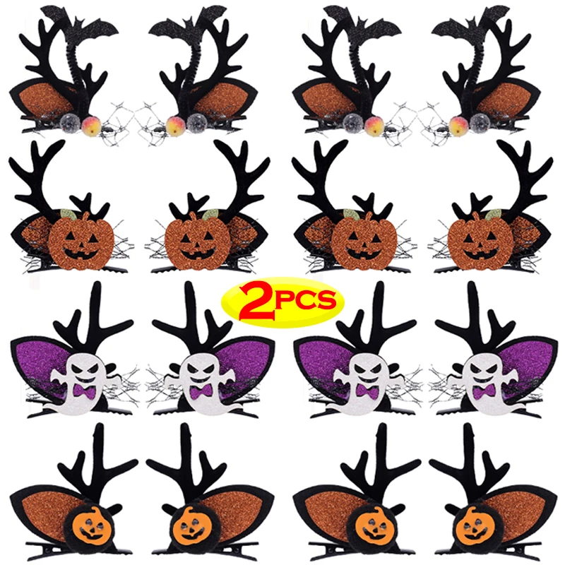 Funny Halloween Hairpins Cute Pumpkin Ghost Hairpins Stage Props Headdress Children's Holiday Party Hairpin Decoration