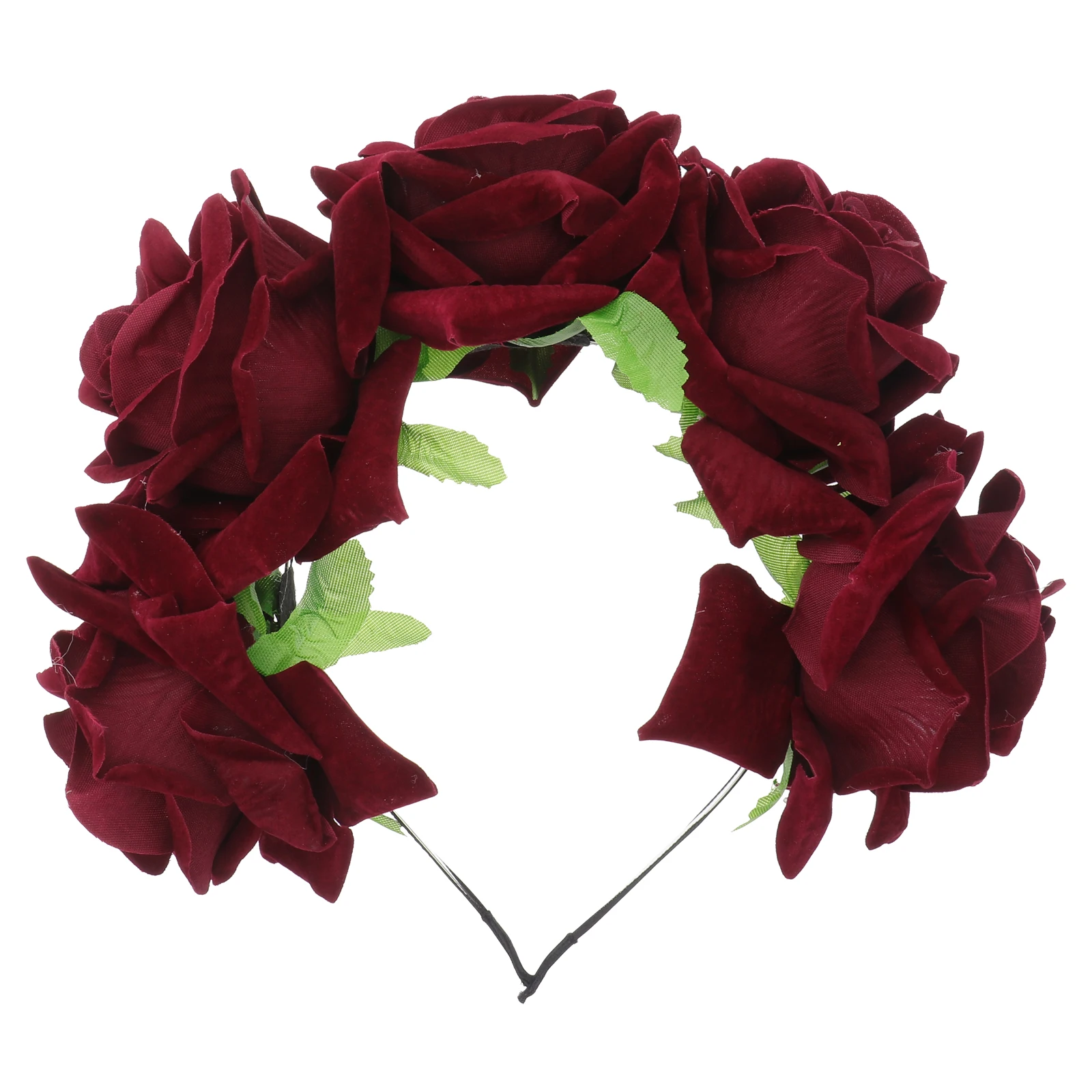 

Velvet Headband Women Hair Hoop Bridal Floral Headdress Rose Flower Wedding Party Hairstyle Long Lasting Premium Material Extra