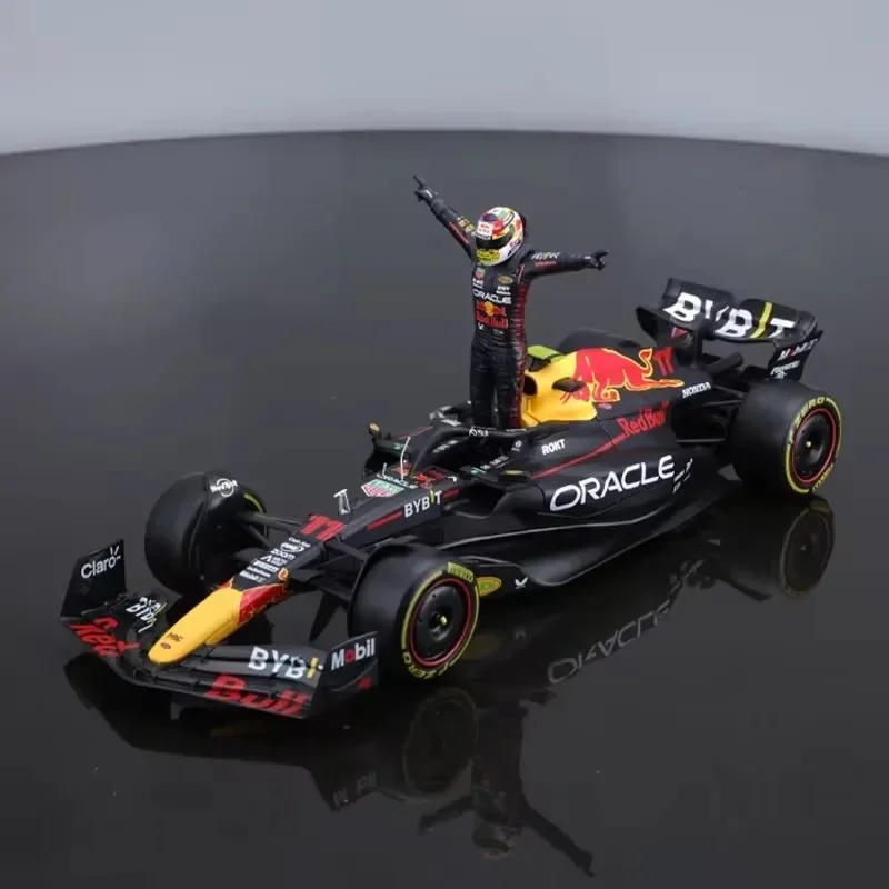 In Stock 1:24 2024 Bburago F1 Miniature Red Bull Rb19 And Verstappen Pilot Figuaine Alloy Diecast Model Toys Christmas Kids Gift