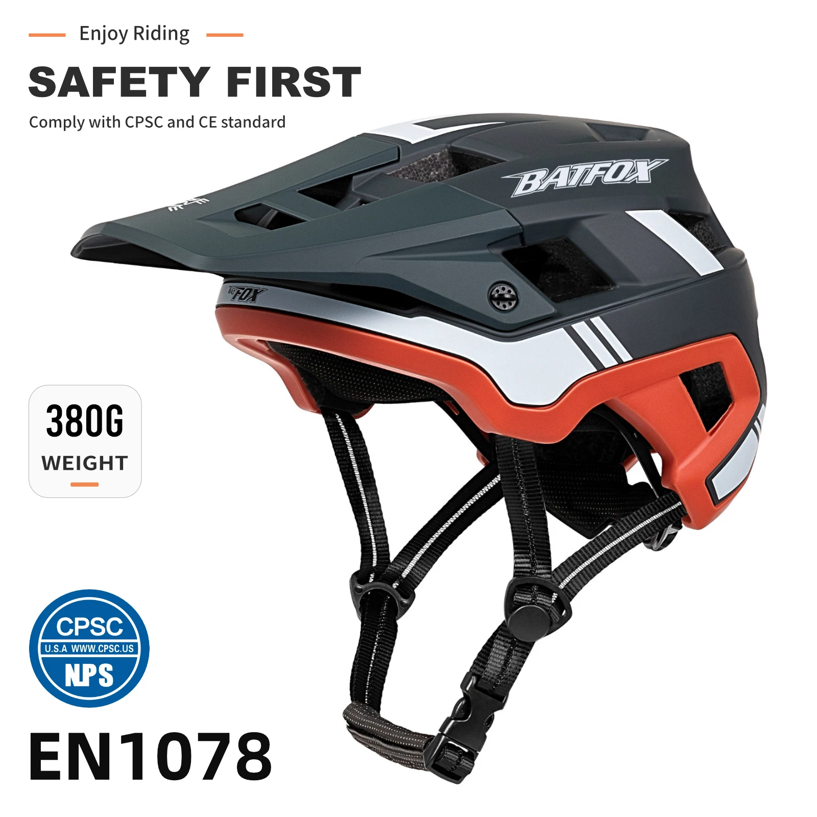 BATFOX Bike Helmet Off-Road Downhill Mountain Road Cycling Safety Cap Professionally Certified Men Women MTB Bicycle Helmets
