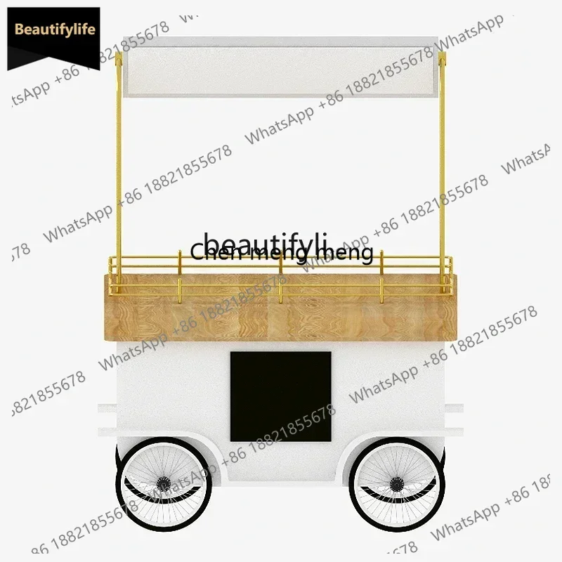 

a601 European Creative Food Cart Booth Rack Promotional Food Cart Event Display Cart