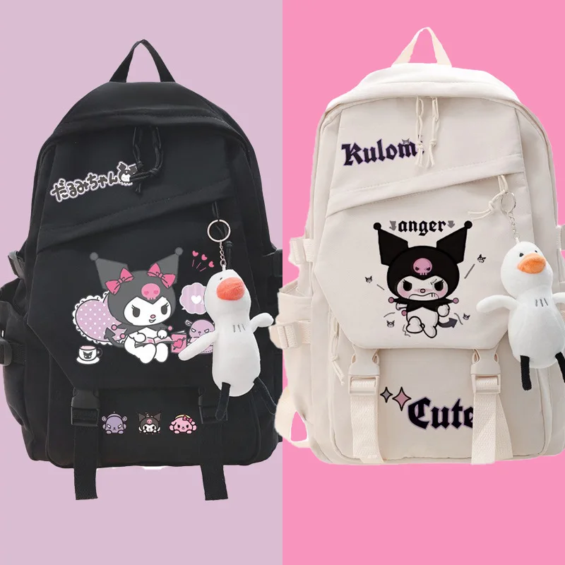 

Сумки большой емкости в стиле аниме, милый рюкзак Куроми Sanrio, школьный рюкзак для девочек и мальчиков, милая сумка с героями мультфильмов, подвеска, подарки в стиле аниме