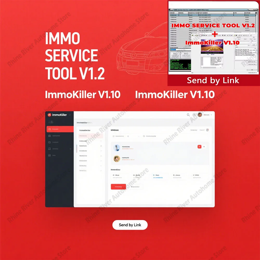 

Latest Repair Software ImmoKiller V1.10 ECU Programmer - IMMO Service Tool V1.2 Newest IMMO off Software 2-in-1 for Car Security