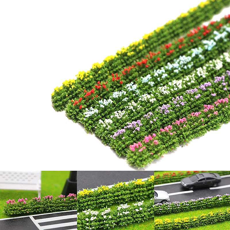 1/3Pcs 1:12 Dollhouse Miniature Shrub Strip Plant Ornament Greenbelt Garden Decor Toy Doll House Accessories