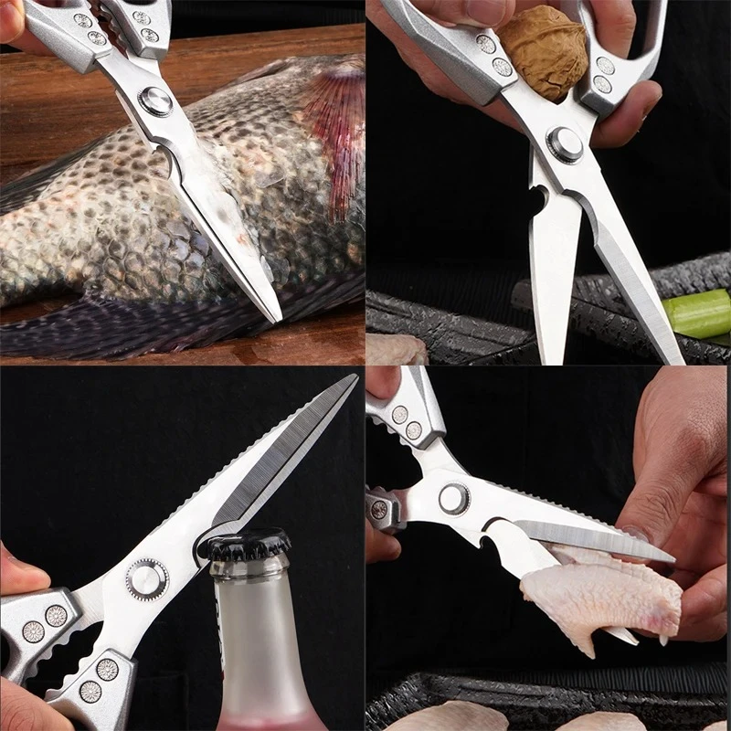 Sharp Stainless Steel Kitchen Scissors Poultry Shears Fish Bone Remover Multifunctional Meat Food Cutter Scissors For Kitchen