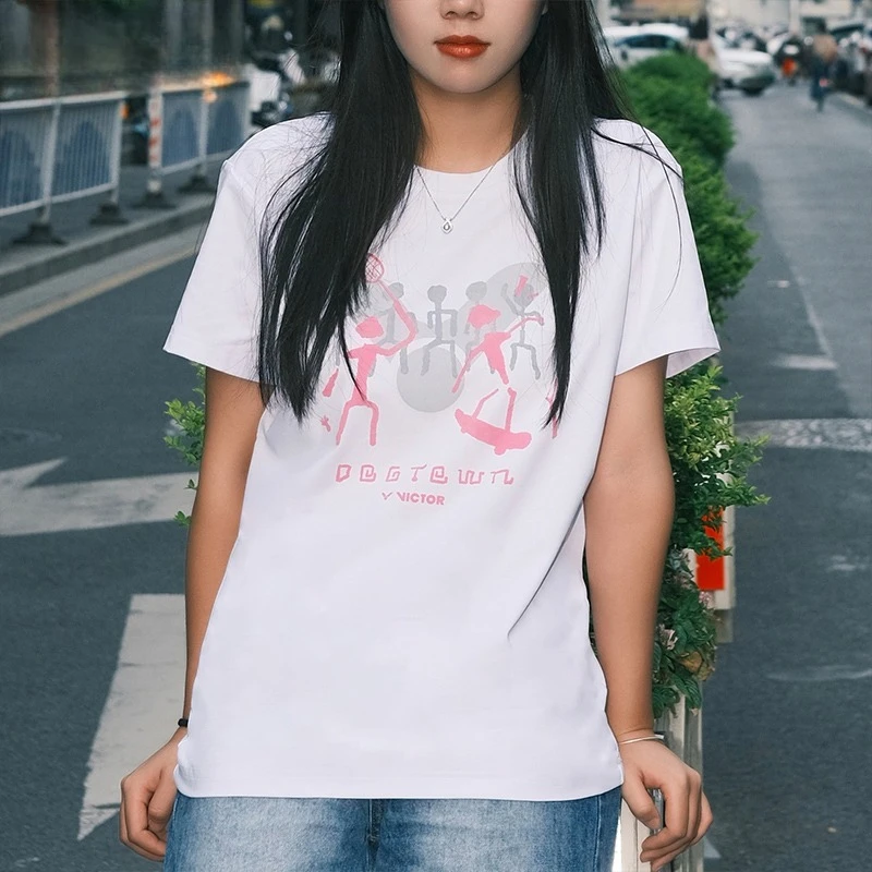 Victor バドミントン ユニフォーム DOG TOWN ドッグタウン ジョイント Tシャツ 速乾性 通気性 半袖 レジャー スポーツ 夏