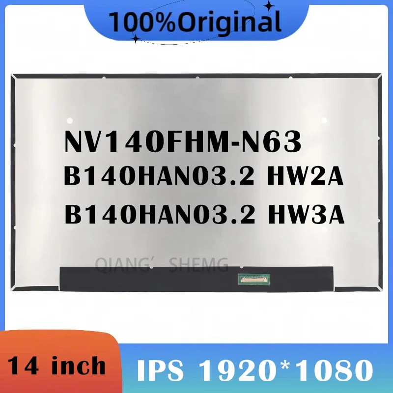 

14'' Laptop LCD Screen NV140FHM-N63 B140HAN03.2 HW2A B140HAN03.2 HW3A IPS 1920x1080 30Pins 72% NTSC Display Matrix Replacement