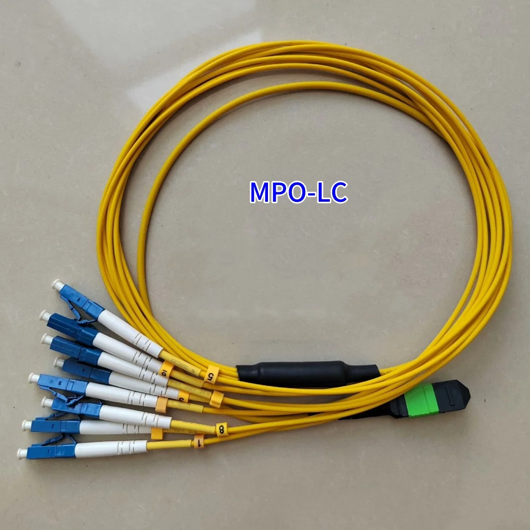 Cable de conexión de fibra MPO-LC 8/12/24 núcleos SM hembra 1-50m10m MPO APC -8LCAPC 12LC ruptura óptica tipo B A 8C 12C ftth puente