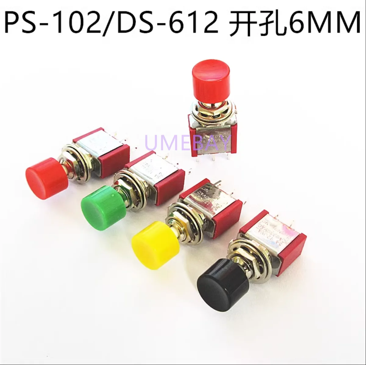 10PCS    Red button switch, toggle head, rocker arm switch MTS-102 103 202, second and third gear, automatic reset