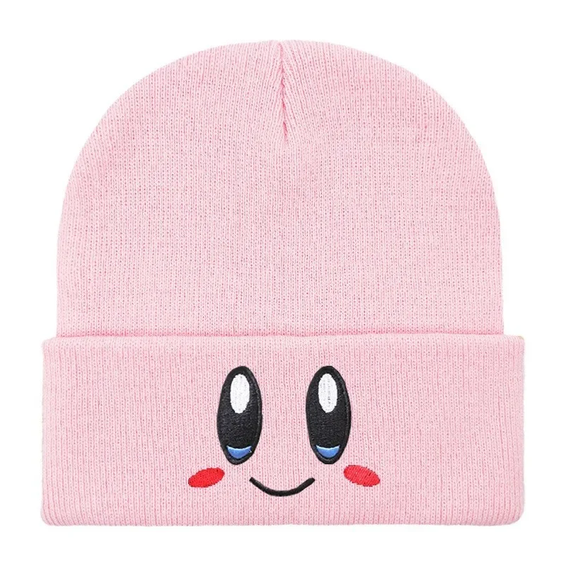 Big Eye Embroidery Elasticity Beanies Women's Cartoon Knitted Skull Caps Winter Warm Hip Hop Hats Men Crimping Melon Leather Hat