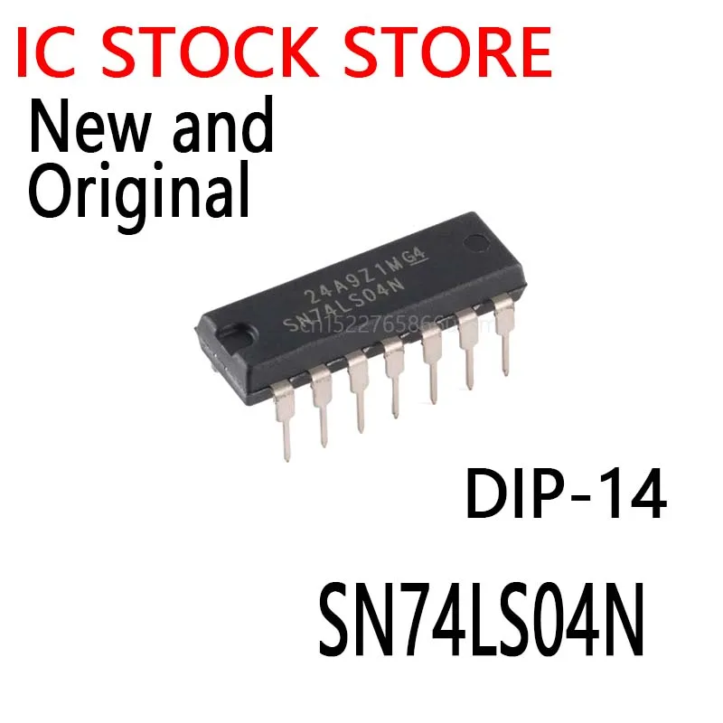 100PCS New and Original  DIP-14 SN74LS04  74LS04N 74LS04  HD74LS14P  IC SN74LS04N