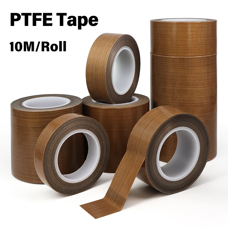 10M/Roll Width 5 - 100mm PTFE Tape High Temperature Resistance Heat Insulation Sealing Tape Thickness 0.13mm/0.18mm