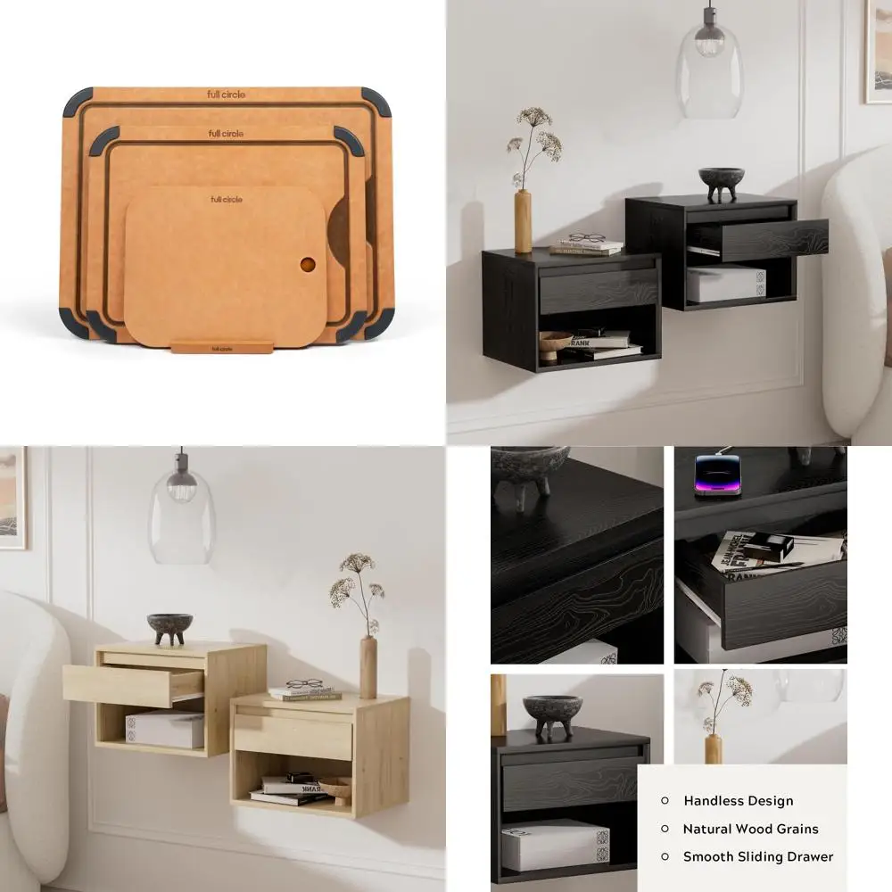 

Dishwasher Safe 3-Piece Cutting Board Set with Holder, BPA-Free, Sustainable Materials, Long-Lasting Kitchen Tool