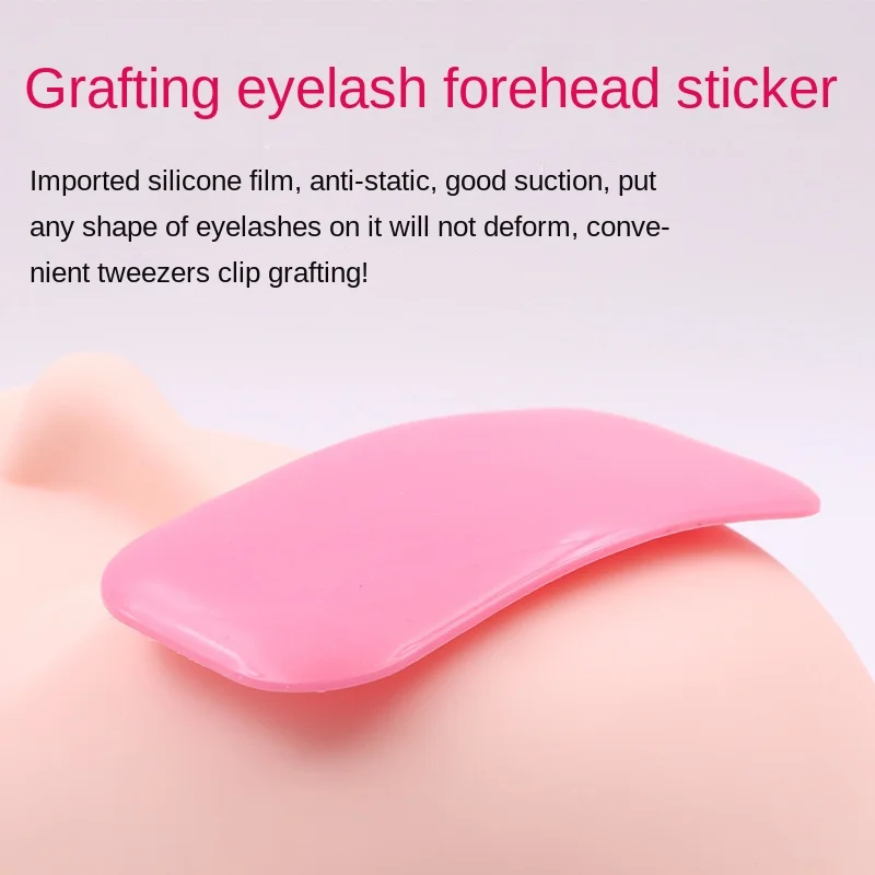 1PC Makeup Eyelash Extension Forehead Sticker Pad Silicone Pink Transparent Planting Graft Lashes Tray Stand Pallet Pad Holder