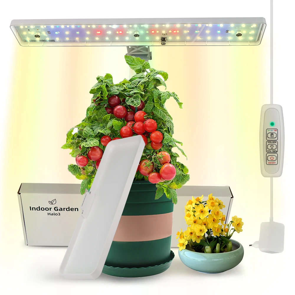 

15W LED Grow Light with 37x13CM Tray Full Spectrum Indoor Planting Hydropinic Growing Kit Auto Timing Height Adjustable 110-220V