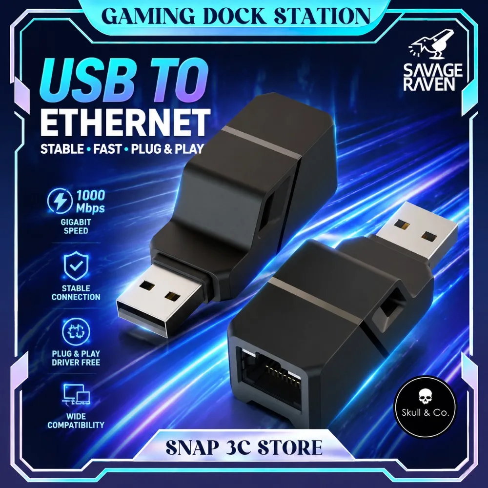 Original USB 3 0 to RJ45 Ethernet Adapter Gigabit 1000Mbps Internet Lan Card for MacBook Laptop PC Gaming Console Dock Station