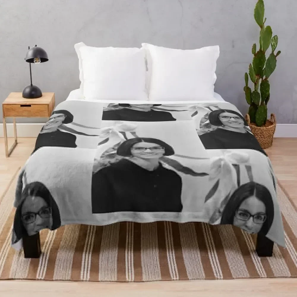 

Nana Mouskouri, the glorious Greek singer Throw Blanket Luxury Winter beds funny gift Bed linens Blankets