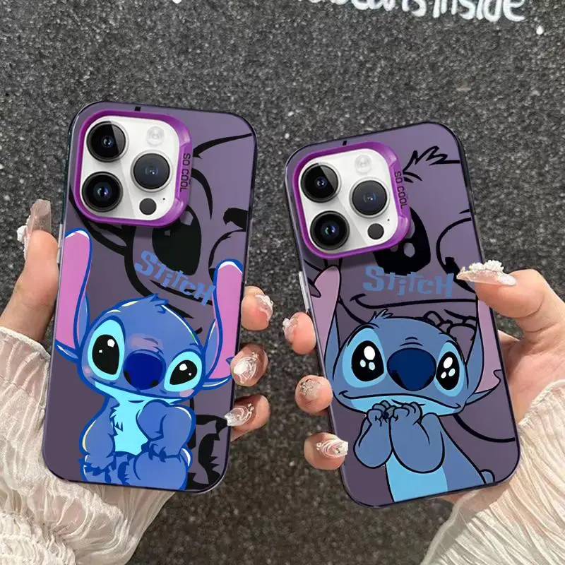 Disney Alien Creature Stitch Case for Apple iPhone 11 13 15 Pro Max 14 Plus 12 Mini Back Phone Cover Shockproof Protective Funda