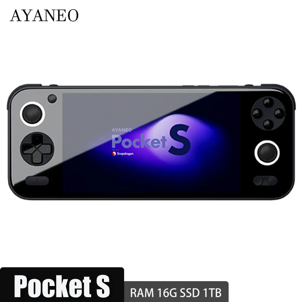 AYANEO 1080P Pocket S 6“ IPS Borderless RAM 16GB LPDDR5X SSD 1TB WIFI7 BT5.3 Snapdragon G3x Gen 2 Handheld Game Consoles