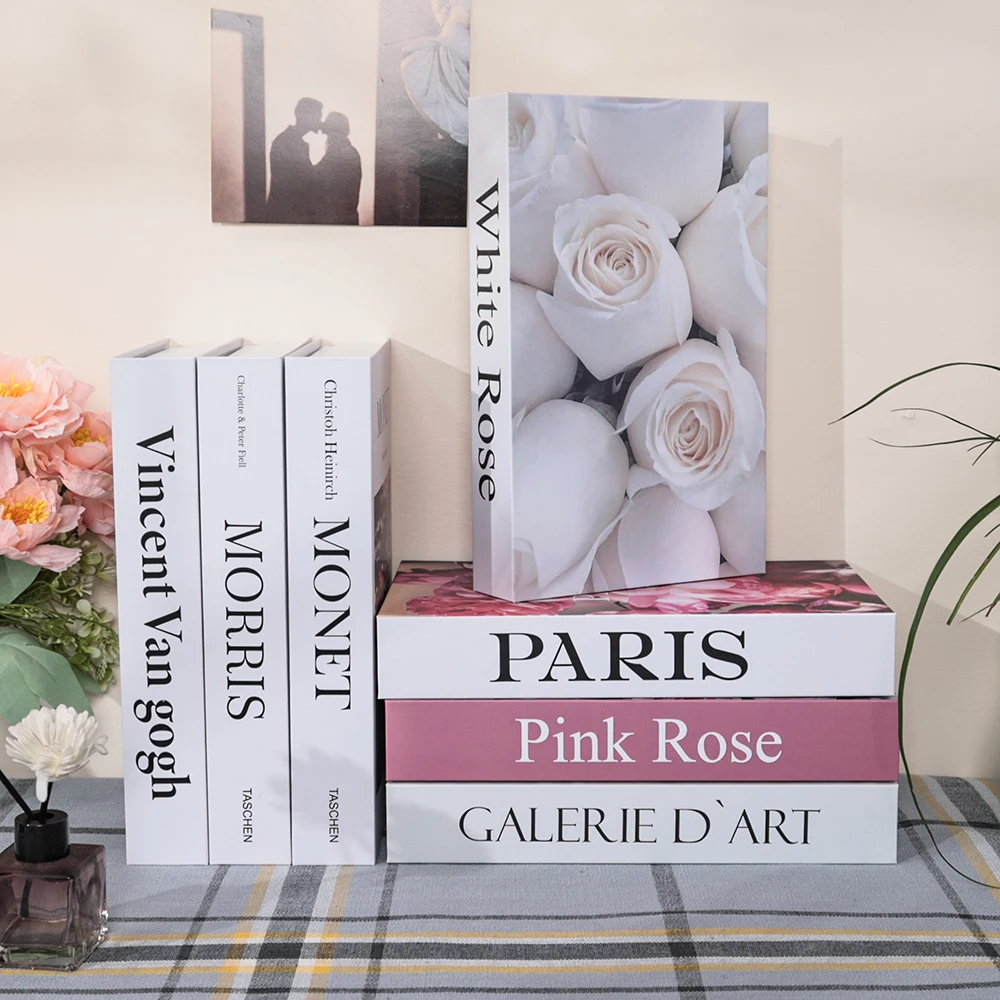 Colorful Spring Fashion Fake Books Decoration Remote Control Storage Box Coffee Table Living Room Luxury Prop Books Decoration