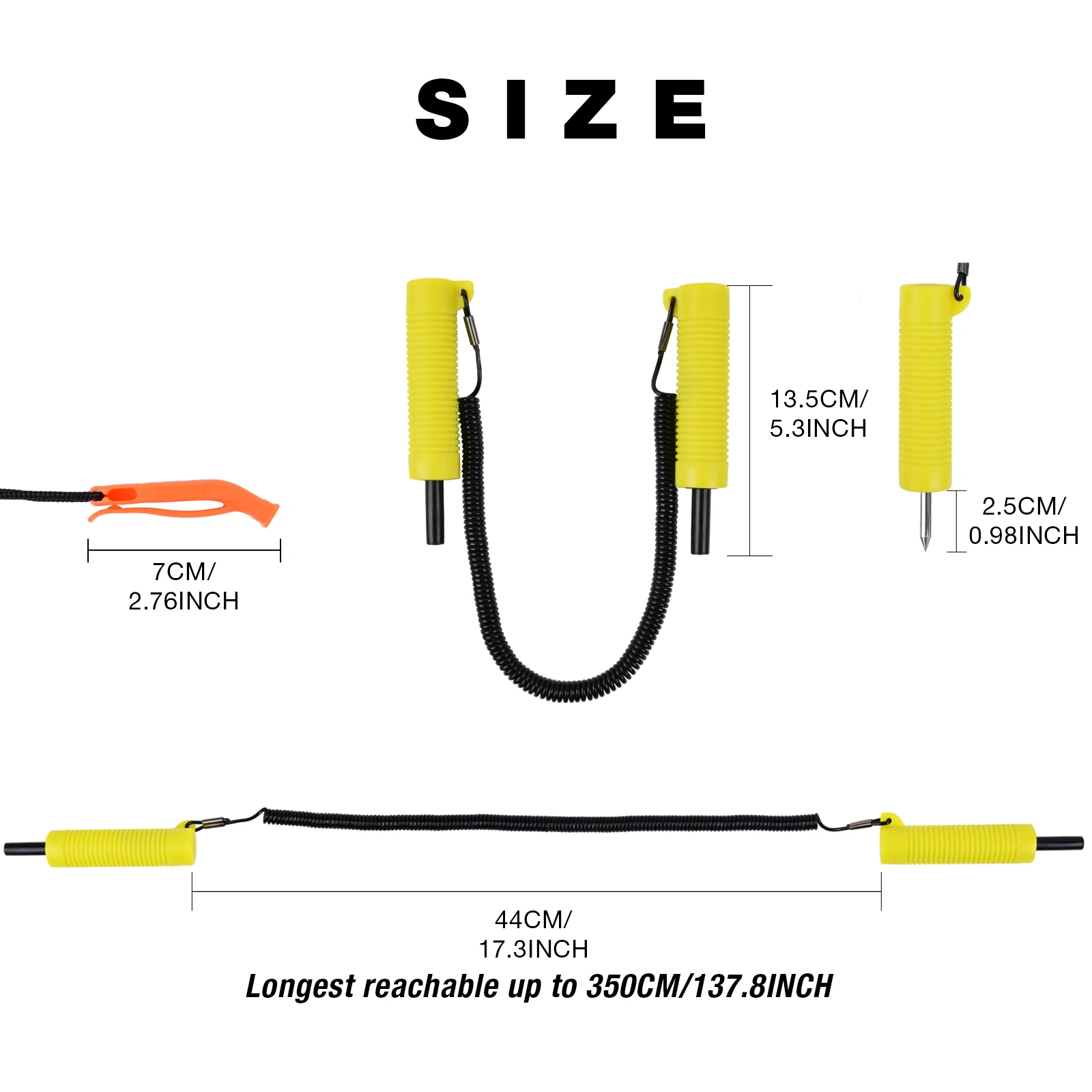 SF Ice Fishing Safety Kit Retractable Ice Picks Whistle Ice Cleats Ice Fishing Scooper Emergency Accessories