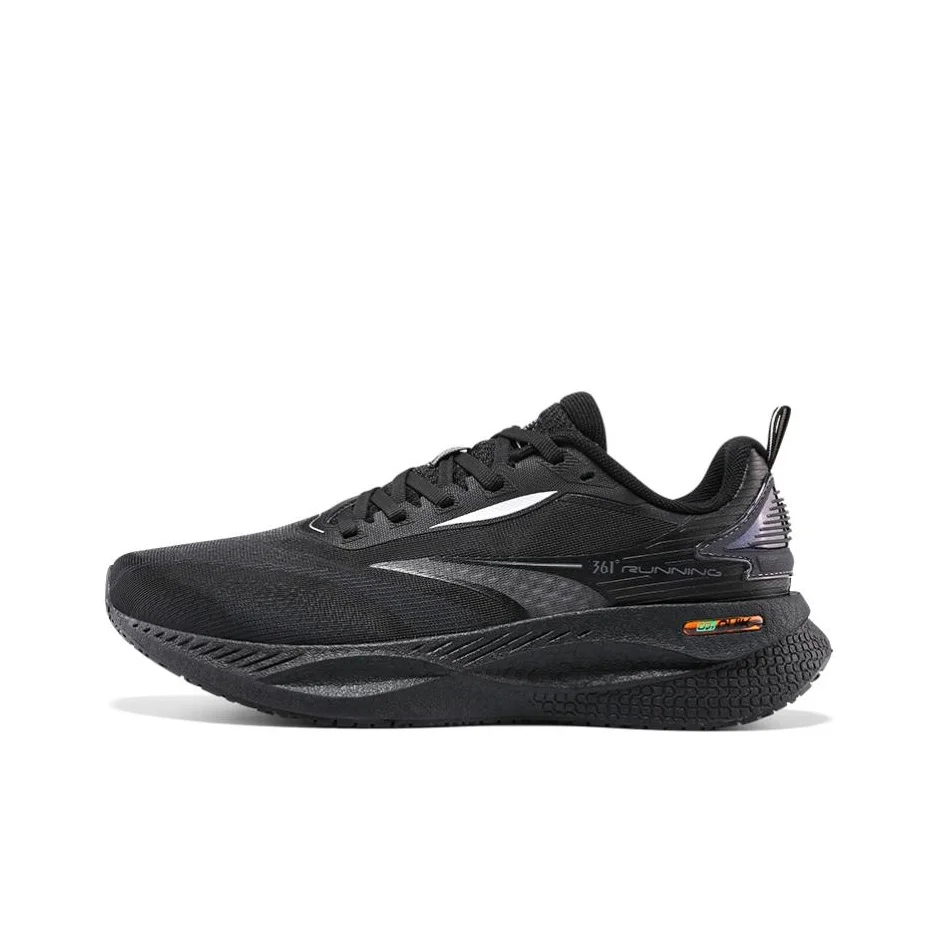 361 SPIRE CQT Comfortable And Breathable Cushioning, Wear Resistant Low top Casual Running Shoes Men's Black 672432214F-6