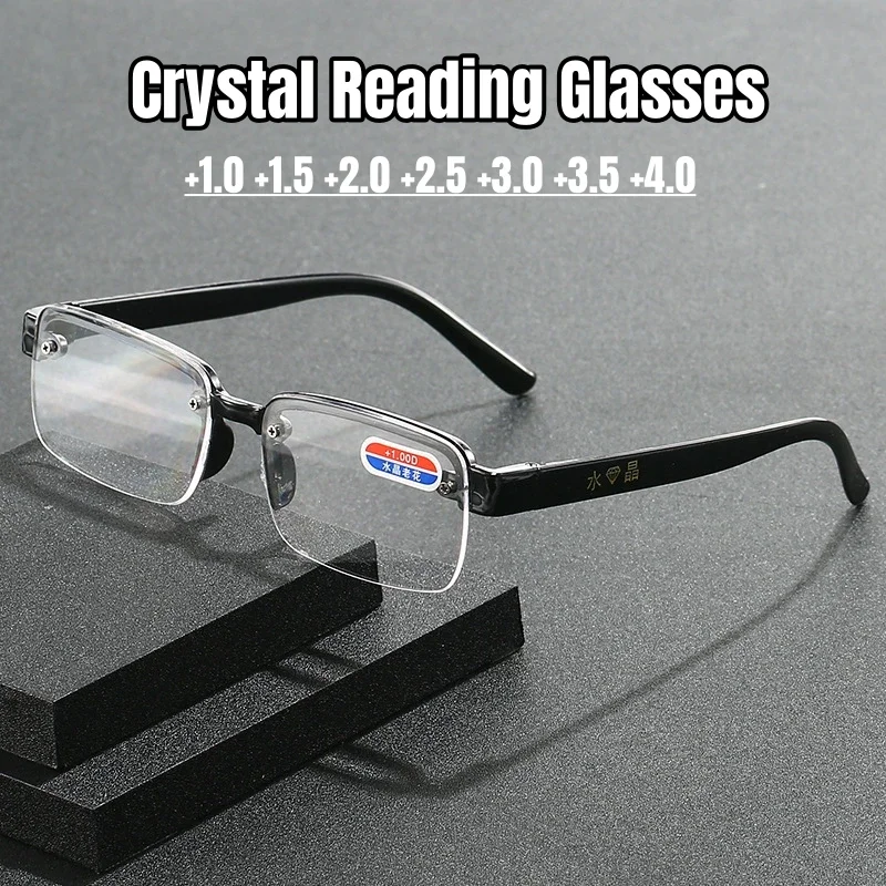 

Men Women Vintage Square Reading Glasses Anti Radiation Plus Diopter Eyewear Trendy HD Lens Far Sight Eyeglasses +1.0 +1.5 +4.0