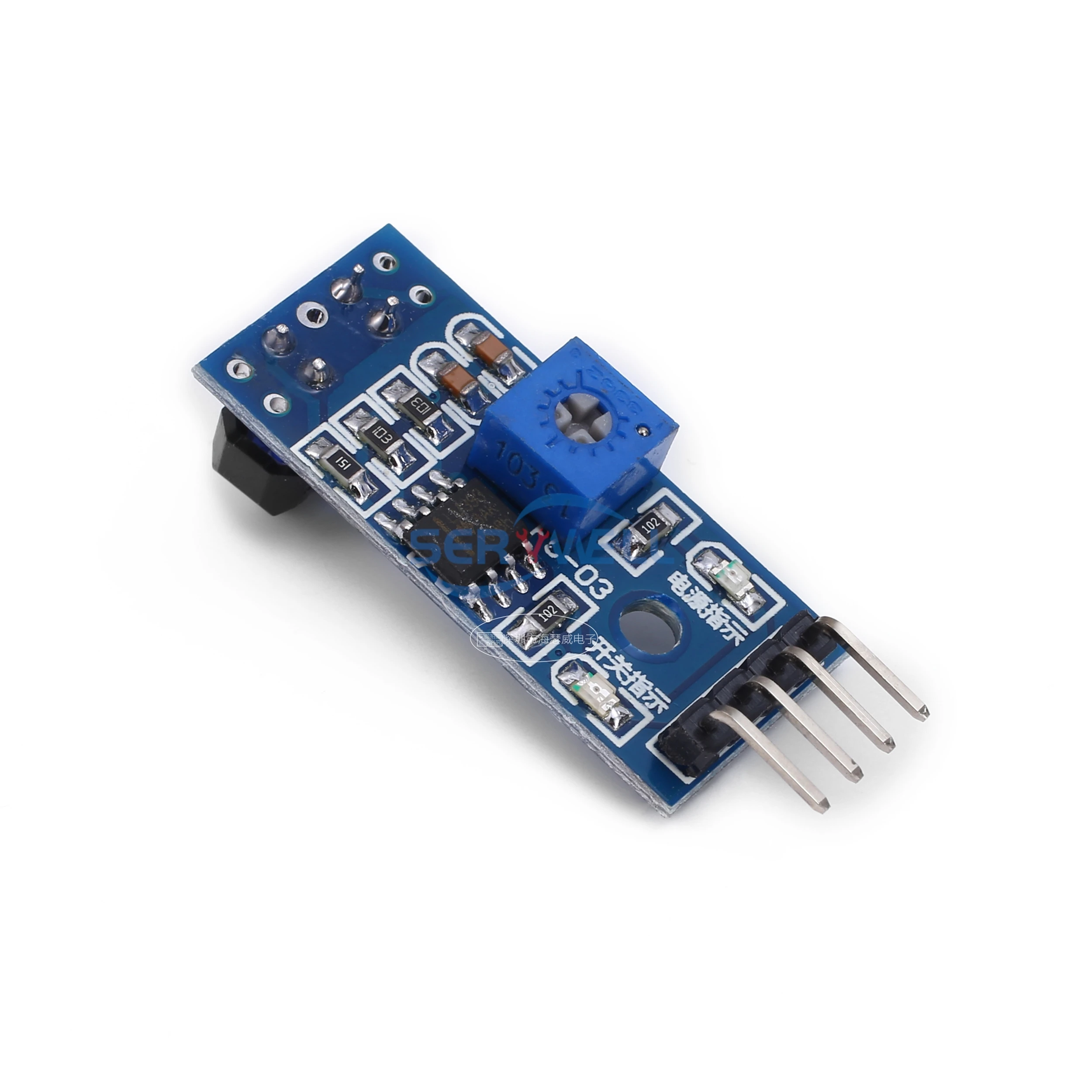 1Pc 3.3-5V Blue PBC FC-03 1 Channel Slotted Optical Switch Speed Sensor Module TCRT5000