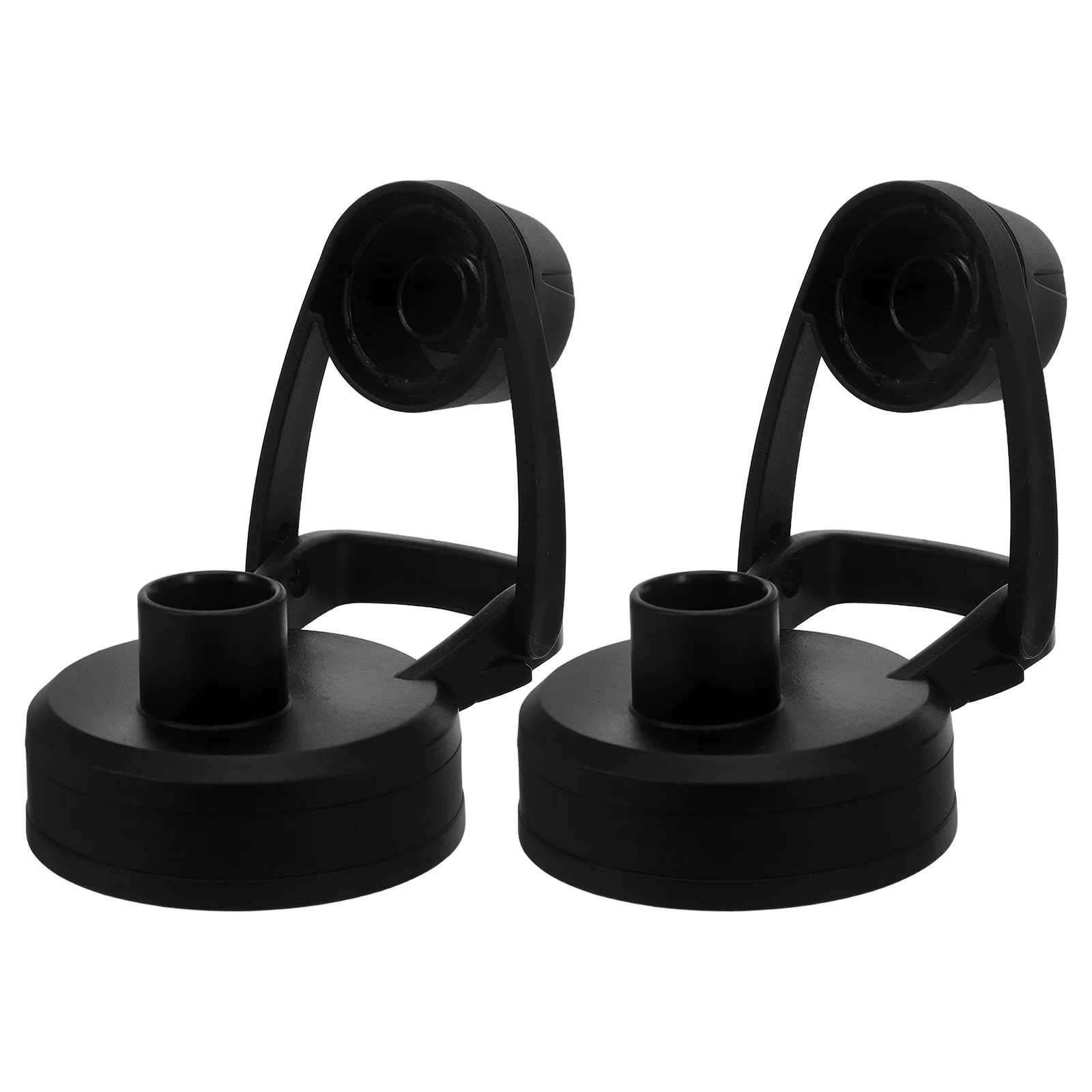 

2pcs Leakproof Tumbler Lids Black Wide Mouth Bottle Caps Replacement For Water Bottles Spill-Proof Sports Cap Cover Secure Seal