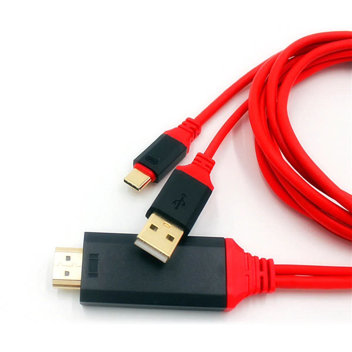 2M Type-C 2 in 1 Charging Adapter Cable 4kx2k Ultra 3840x2160 Compatible Galaxy Note