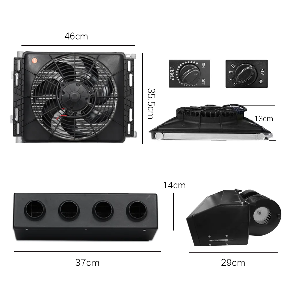 Electric Air Conditioning Split Universal Cooling AC with High Efficiency Auto Parking Cooler for RV Truck Caravan Van