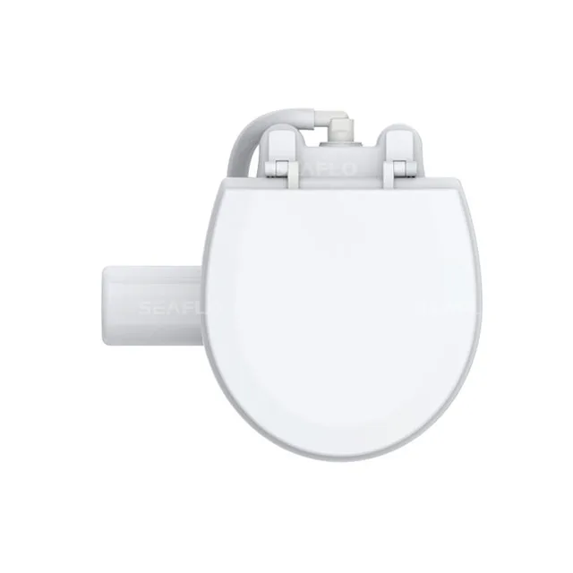 SFMTE1-01-R Electric Marine Toilet 12V Ceramic Bowl with Soft Close Seat 492.0x335.8x360.7mm Boat Yacht RV Bathroom Replacement