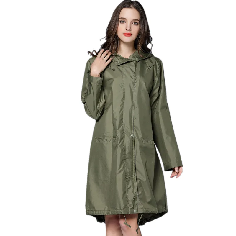 Hooded Raincoats for Men and Women Raincoats Ladies Rain Coat Breathable Long Portable Water-Repellent Raingear Jacket