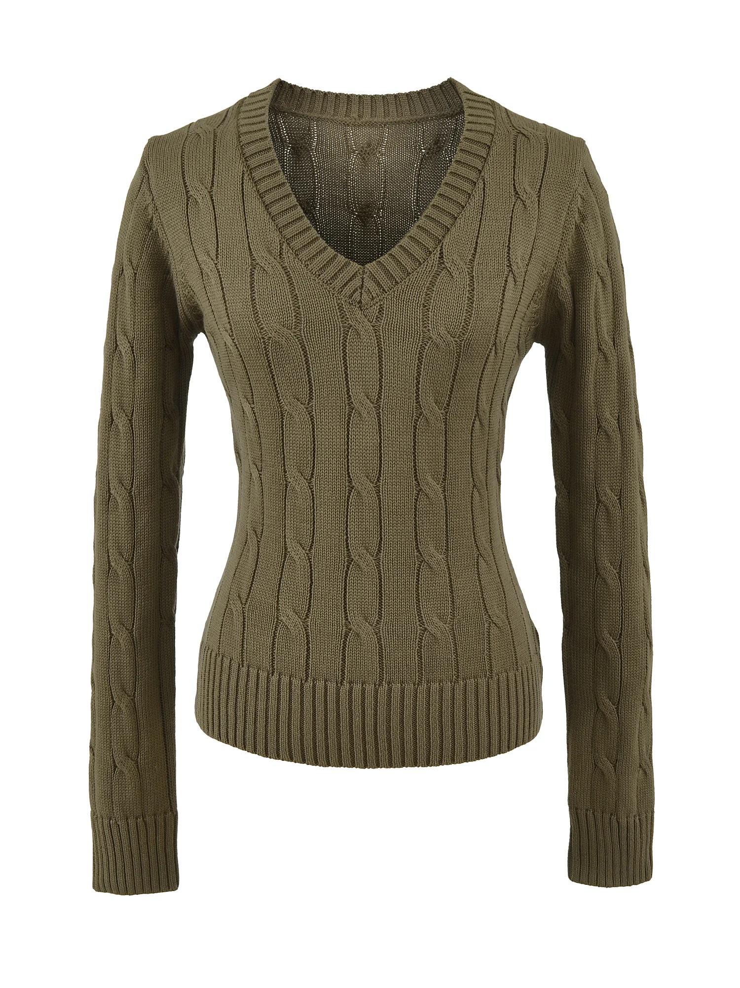 

American Sle Long Sve вязаный свитер женский приталенный пуловер с v-образным вырезом термобелье осень-зима модная одежда для поездок на работу