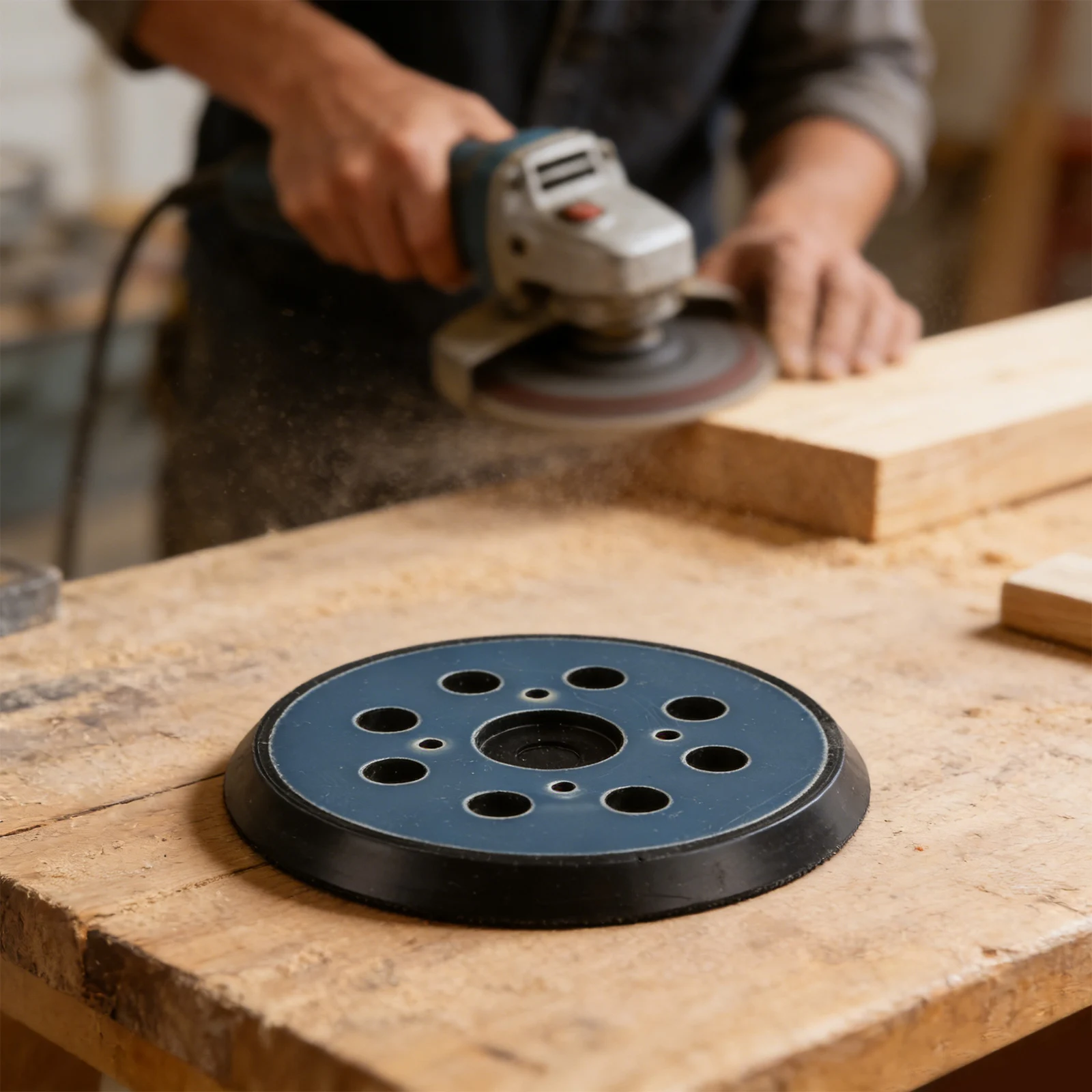 Black Blue 125mm 8 Hole Backing Pad For Electric Orbital Sander 5 Inch Sanding Disc With Dust Collection