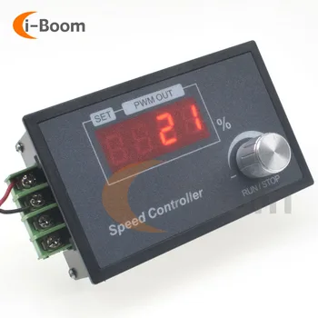 DC6-60V PWM 모터 속도 컨트롤러, 인코더 주파수 설정 가능, 노브 컨트롤